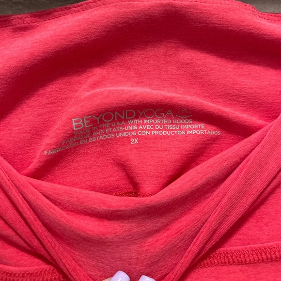 Beyond Yoga High Waisted 7/8 Bright Persimmon Heather Leggings 2X - Picture 3 of 6